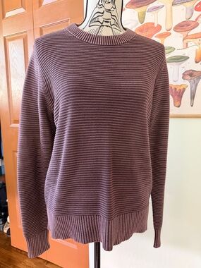 Kuhl Mauve Ribbed Crewneck Sweater